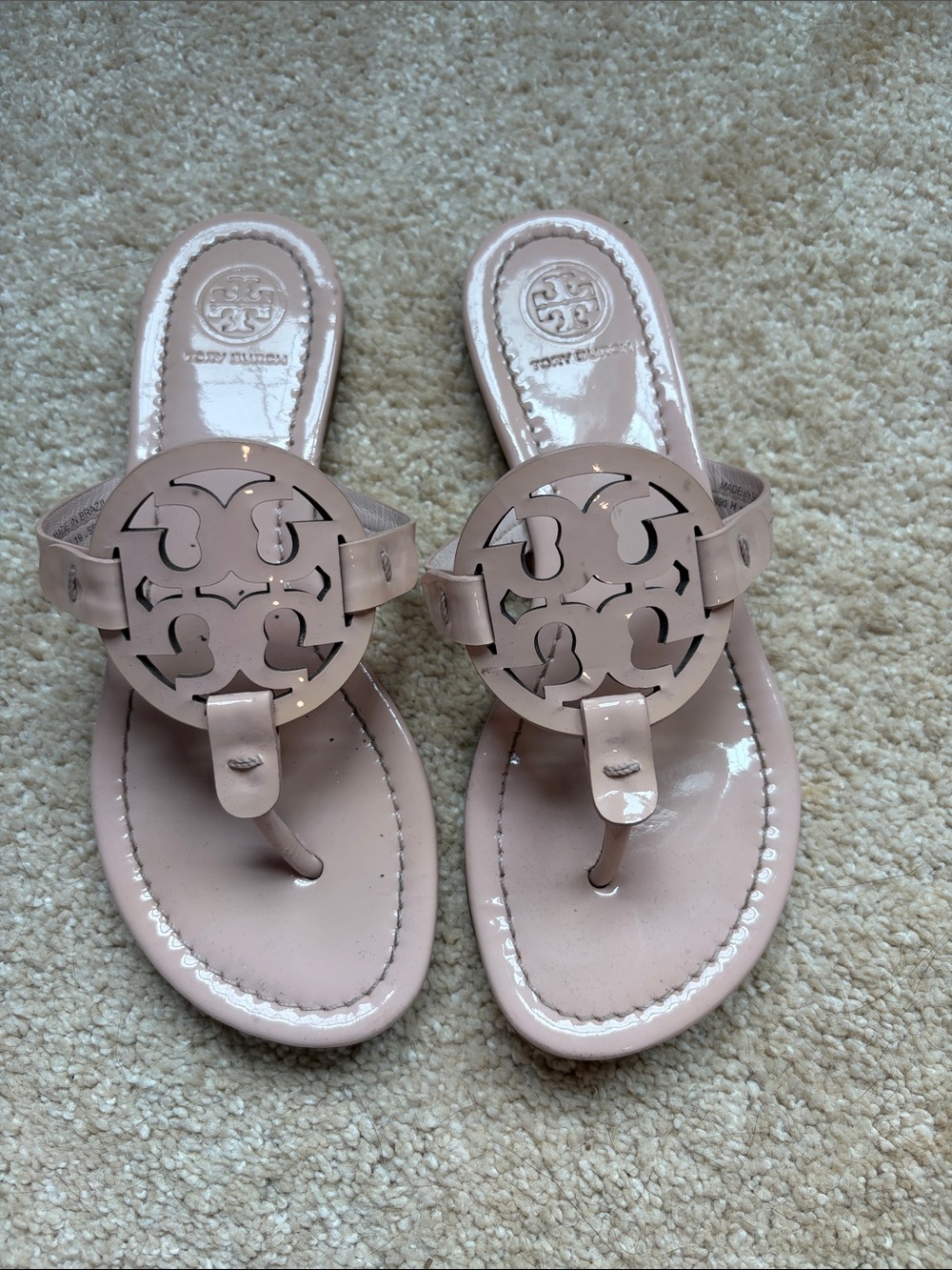 Tory Burch Miller Thong Sandal in Blush Pink - Picture 3 of 6